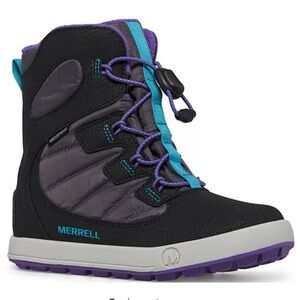 Merrell Snowbank Black and Purple Winter Boots